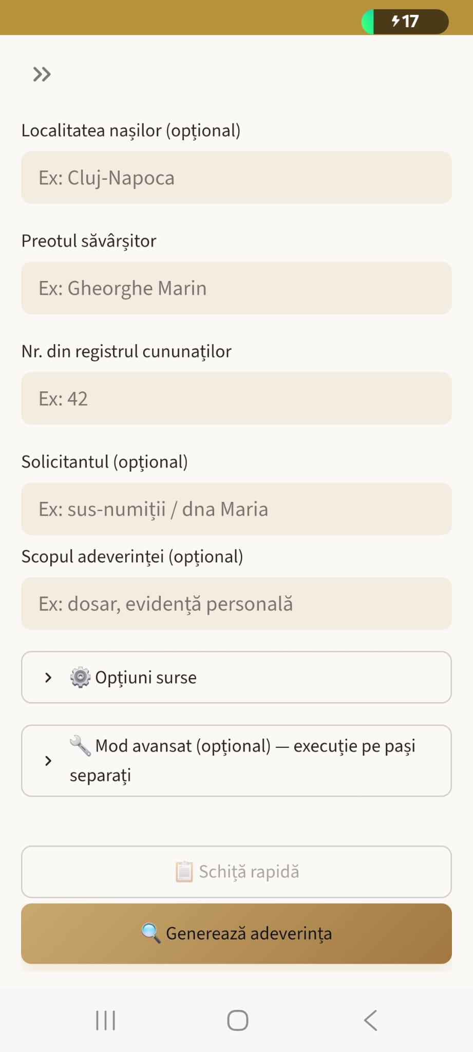Aplicația — captură 4